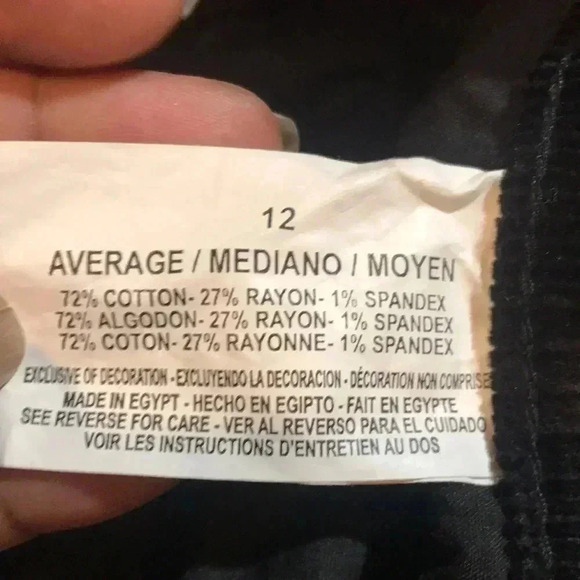 Gloria Vanderbilt Corduroy 5 Pocket Zip Front Jeans-Size 12 - Picture 8 of 8